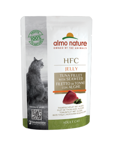 ALMO NATURE HFC Jelly Filetto di Tonno e Alghe 55g Busta ALMO NATURE HFC Jelly Filetto di Tonno e Alghe 55g Busta